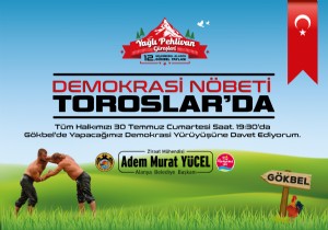 ADEM MURAT YCEL DEN DEMOKRAS YRYNE DAVET