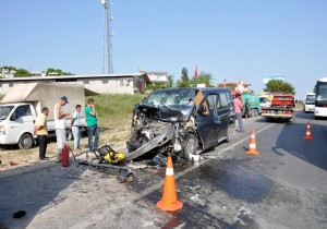 ​MANAVGAT TA TRAFK KAZASI: 1 YARALI