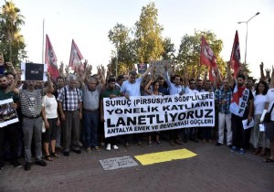 ANTALYA DA SURU TAK TERR KATLAMI PROTESTO EDLD