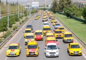 ANTALYALI TAKSCLERDEN TERRE TEPK KONVOYU